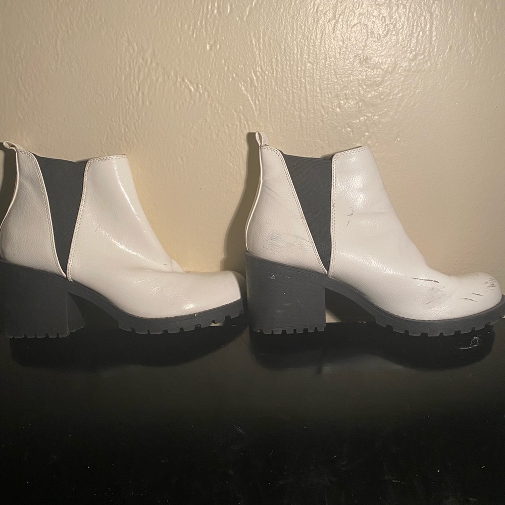 White Chunky Boots